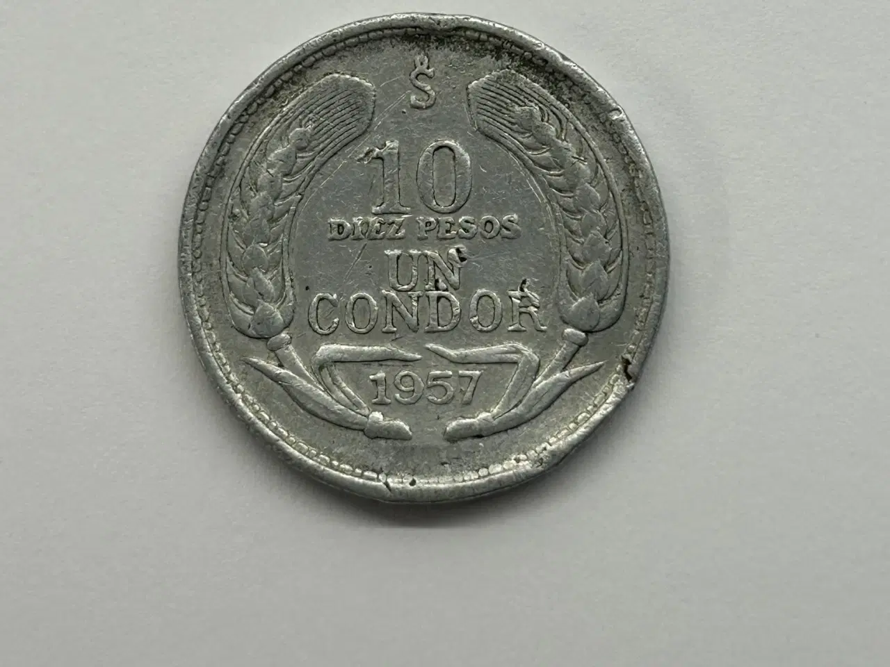 Billede 2 - 10 Pesos / Un Condor Chile 1957