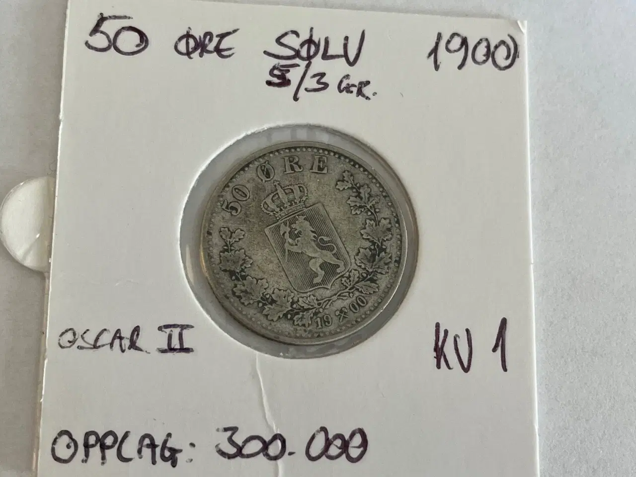 Billede 1 - 50 Øre 1900 Norge