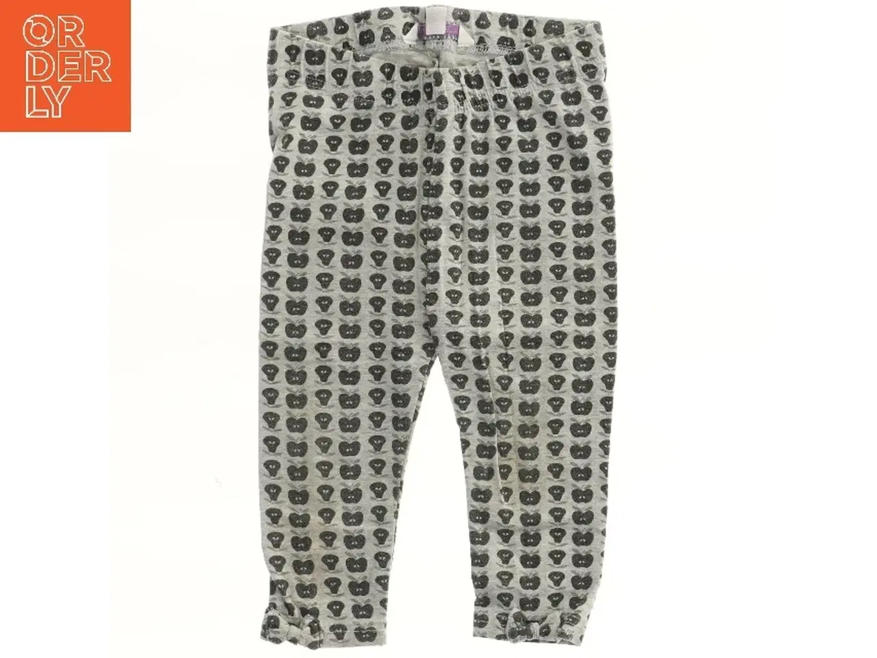 Billede 2 - Grå leggings med æblemønster fra Mads & Mette (str. 98)