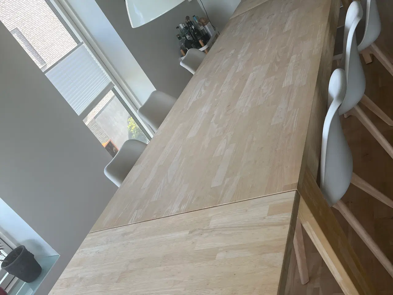 Billede 3 - Spisebord 240x95 cm i lyst gummitræ