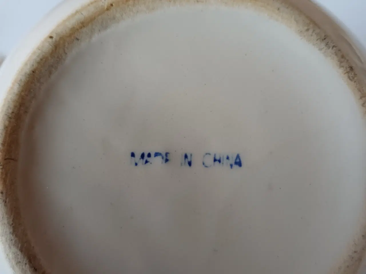 Billede 3 - Tekande porcelæn med blomstermotiv og flet-hank