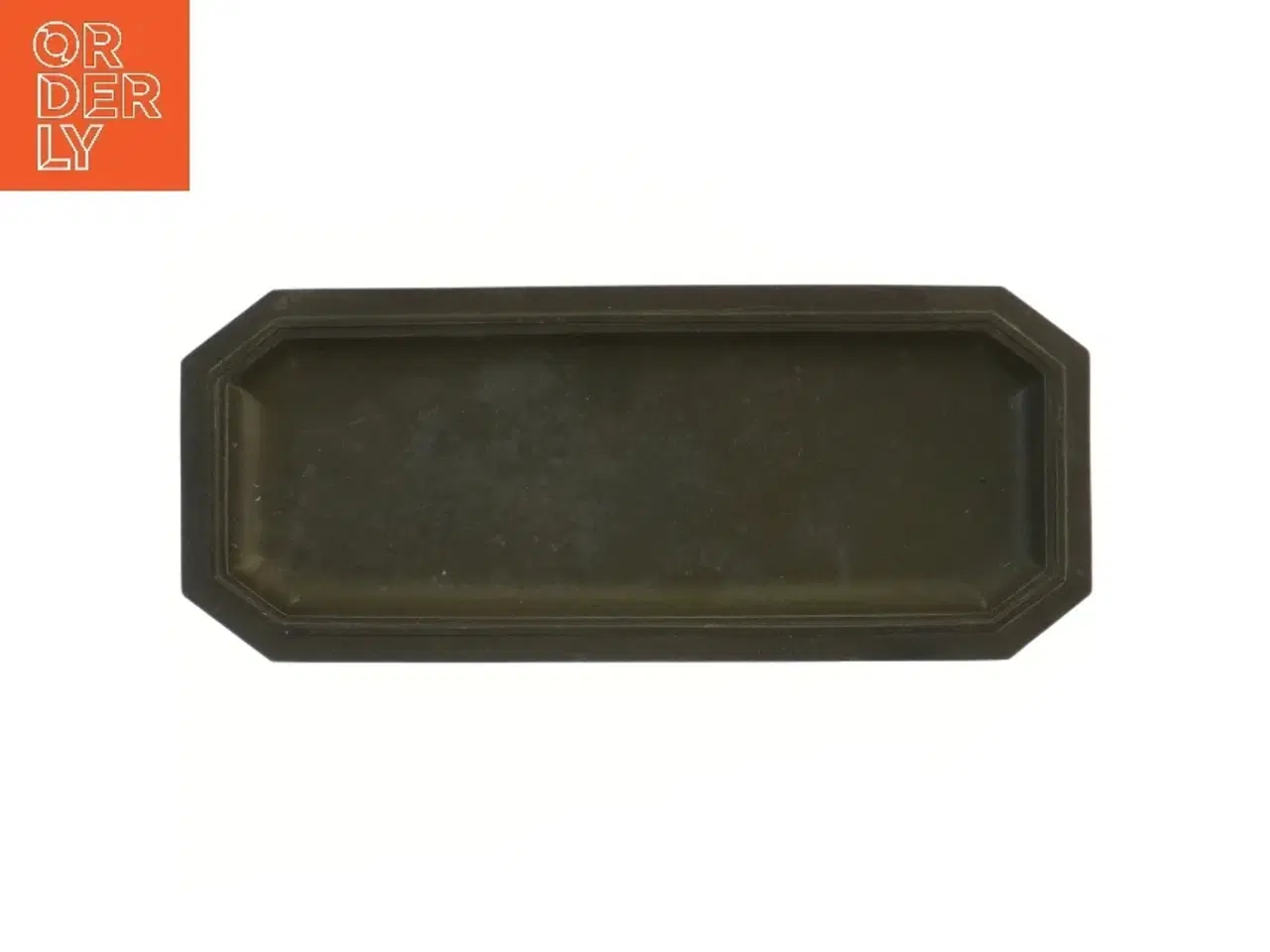 Billede 2 - Sort bakke i discometal med kant (str. 11,5x27,5 cm)