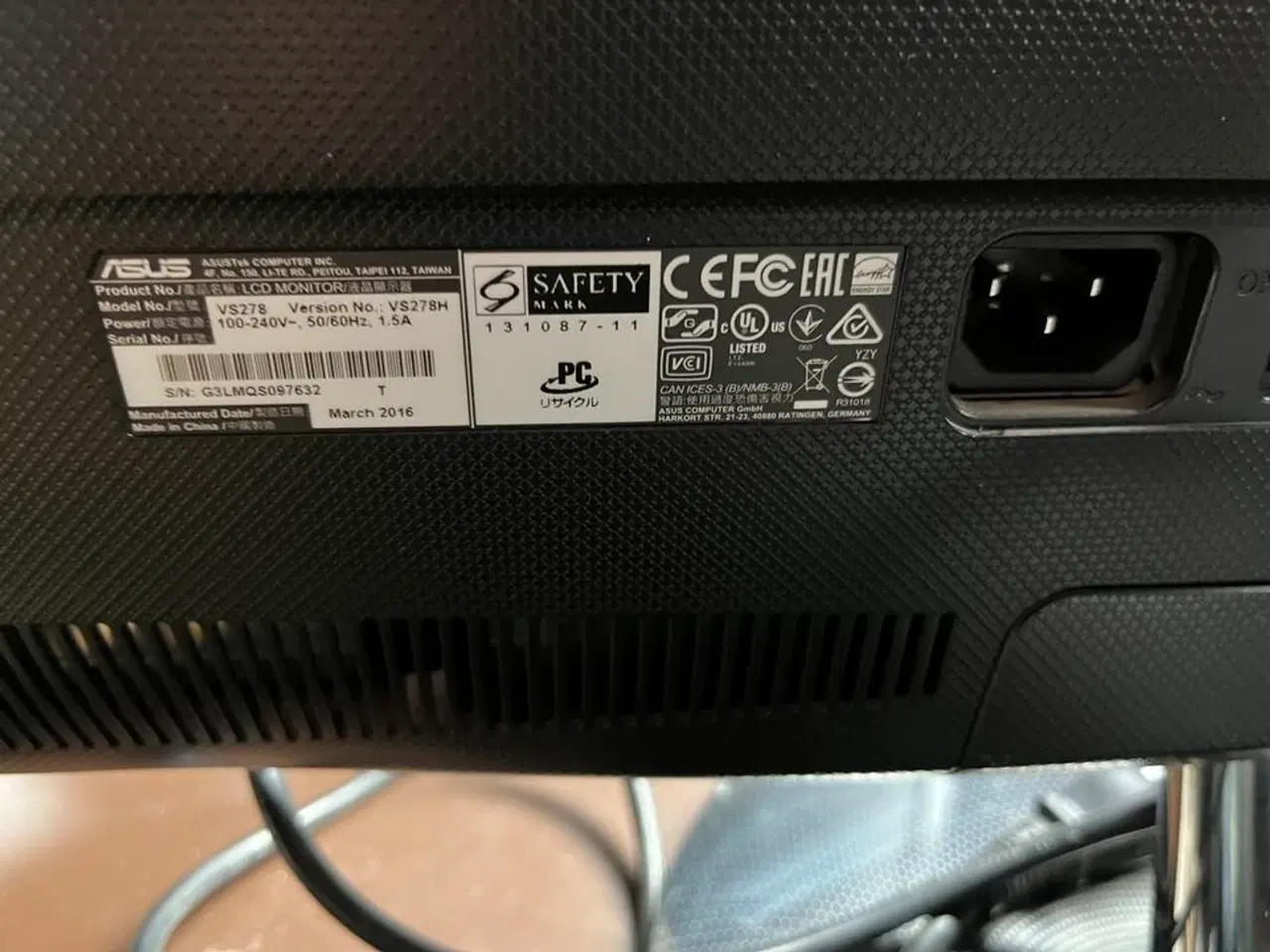 Billede 7 - 2 stk. 27" PC Skærm  ASUS VS278