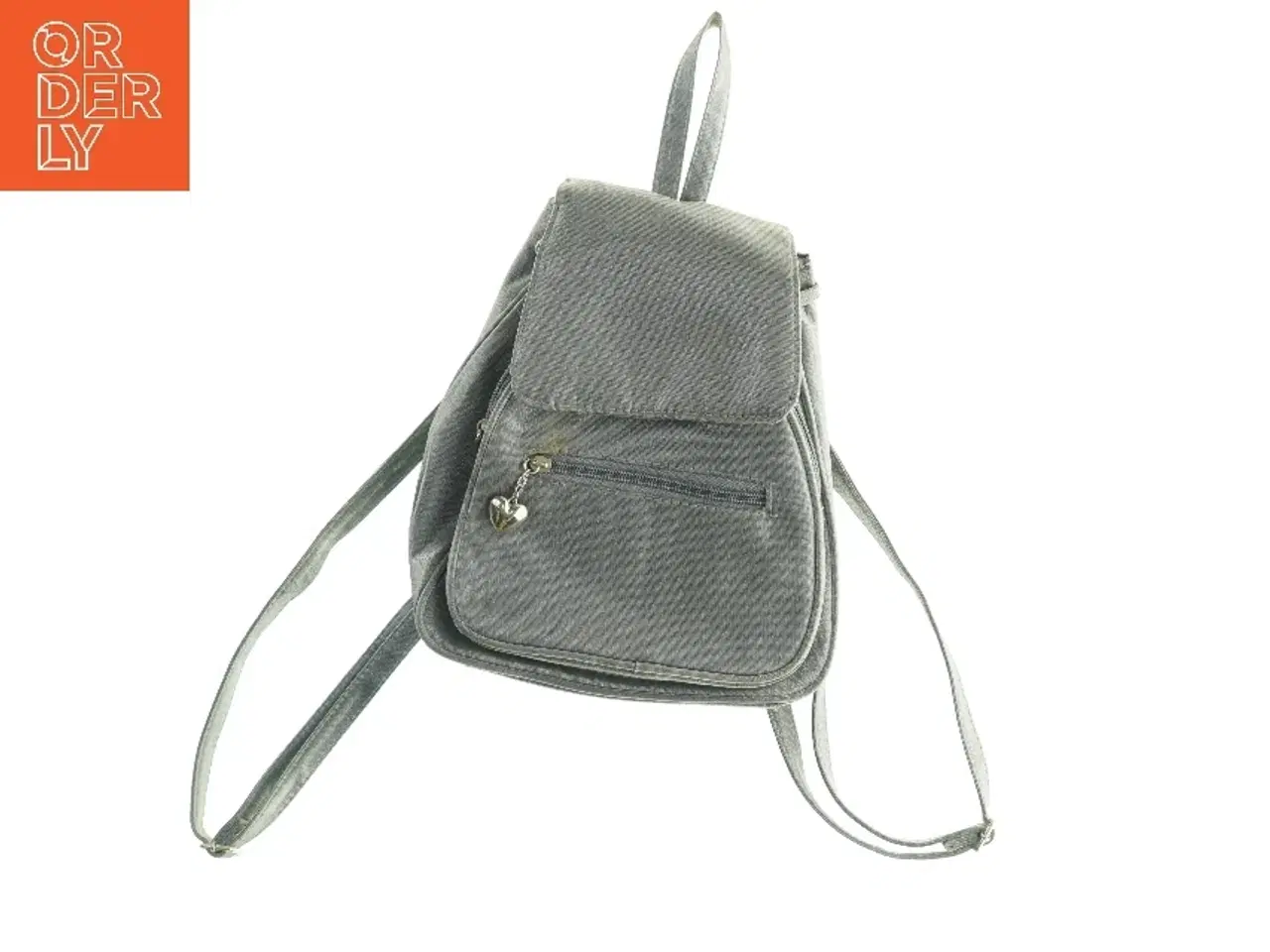 Billede 1 - Grå rygsæk i læderlook (str. 29 x. 24 cm)