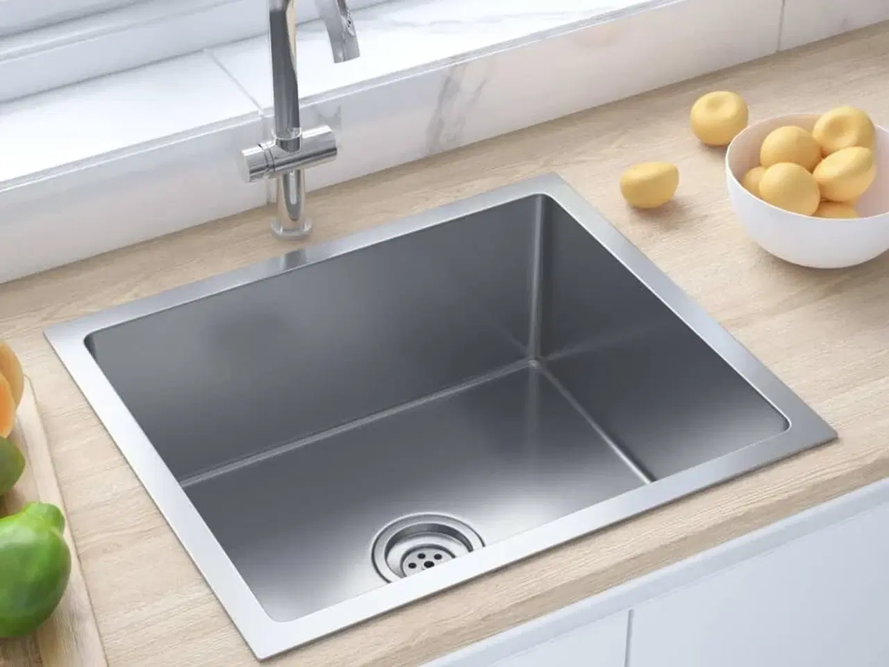 Billede 1 - Håndlavet køkkenvask rustfrit stål