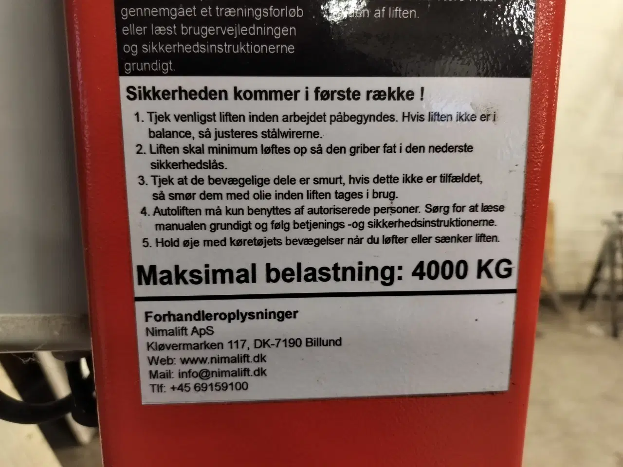 Billede 3 - Flot 2-søjletlift ikke brugt meget.