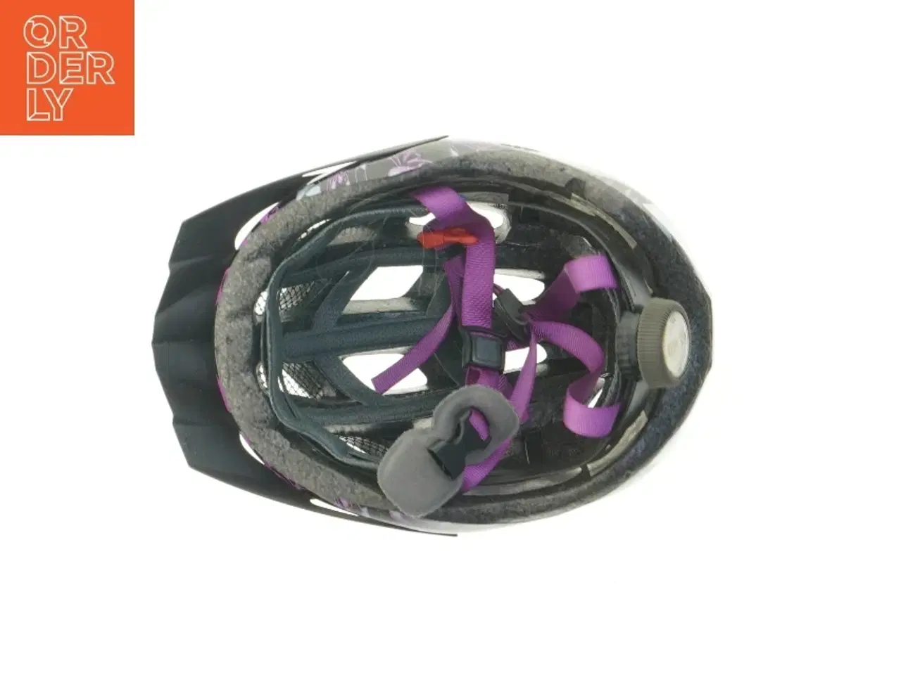 Billede 5 - Cykelhjelm med blomstermotiv fra Abus (str. 28 cm)