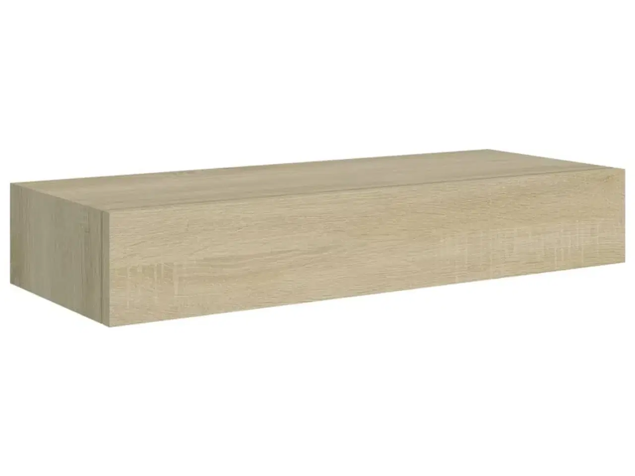 Billede 2 - Væghylde med skuffe 60x23,5x10 cm MDF egetræsfarvet