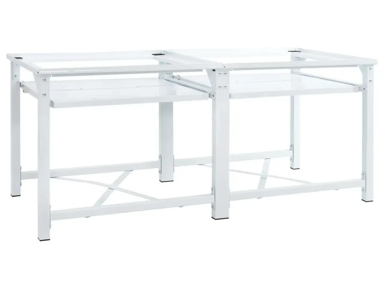 Billede 5 - Sokkel til vaskemaskine med udtrækshylder dobbelt hvid