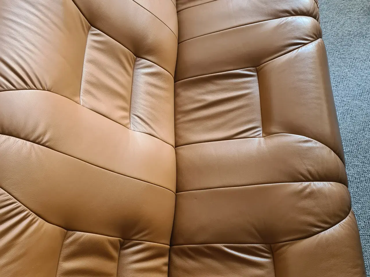 Billede 2 - 3- personers lædersofa