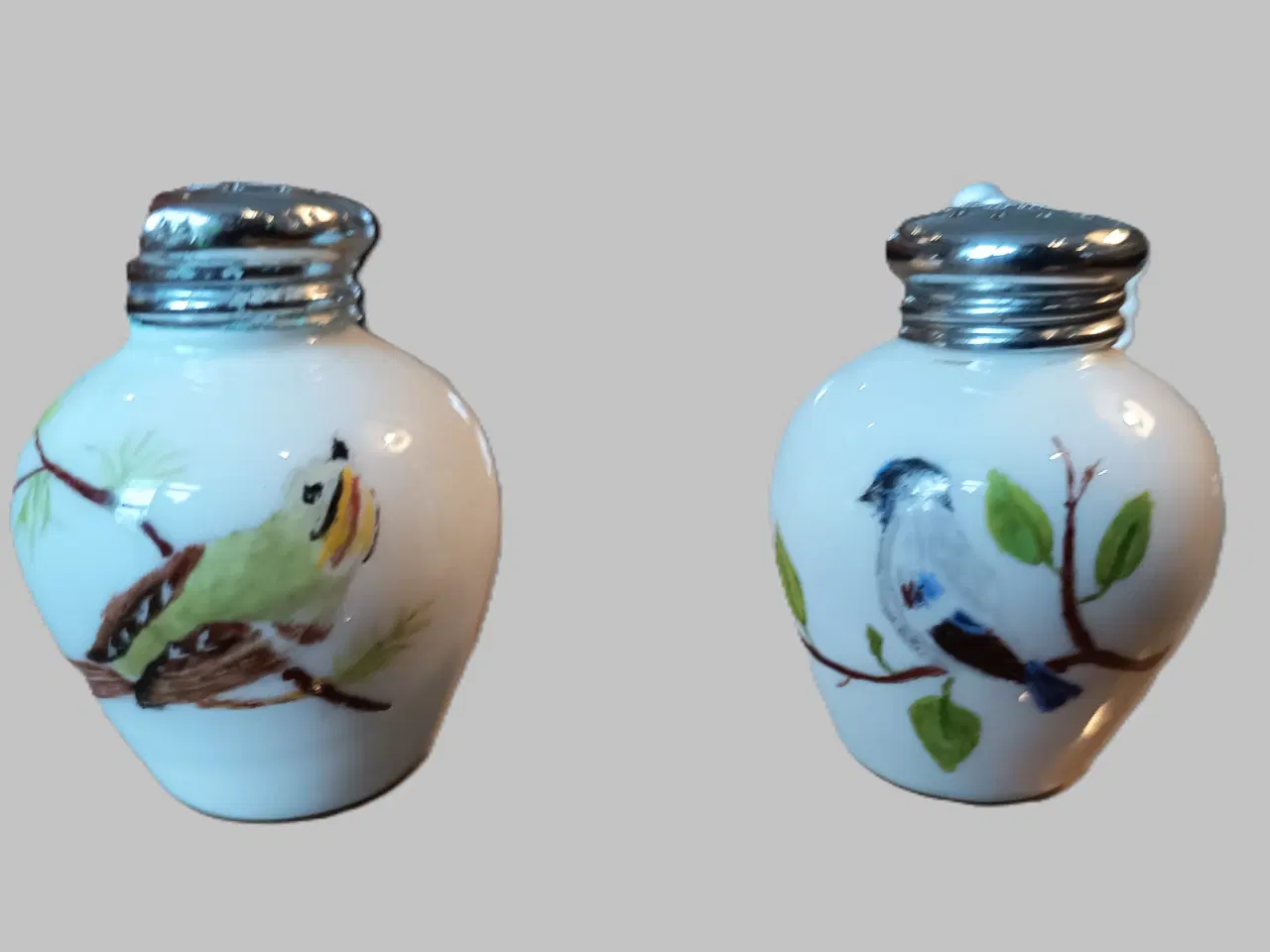 Billede 3 - Salt/peberbøssermed de sødeste håndmalede fugle
