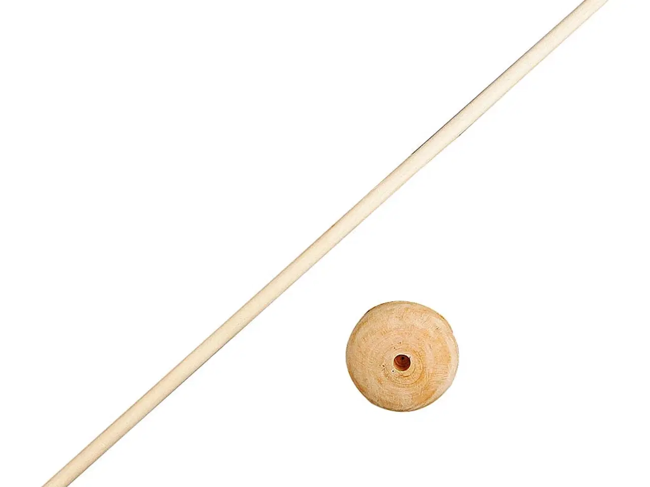 Billede 1 - Rundstok med fod, H: 30 cm, diam. 4 cm, hulstr. 6 mm, 10sæt/ 1 pk.