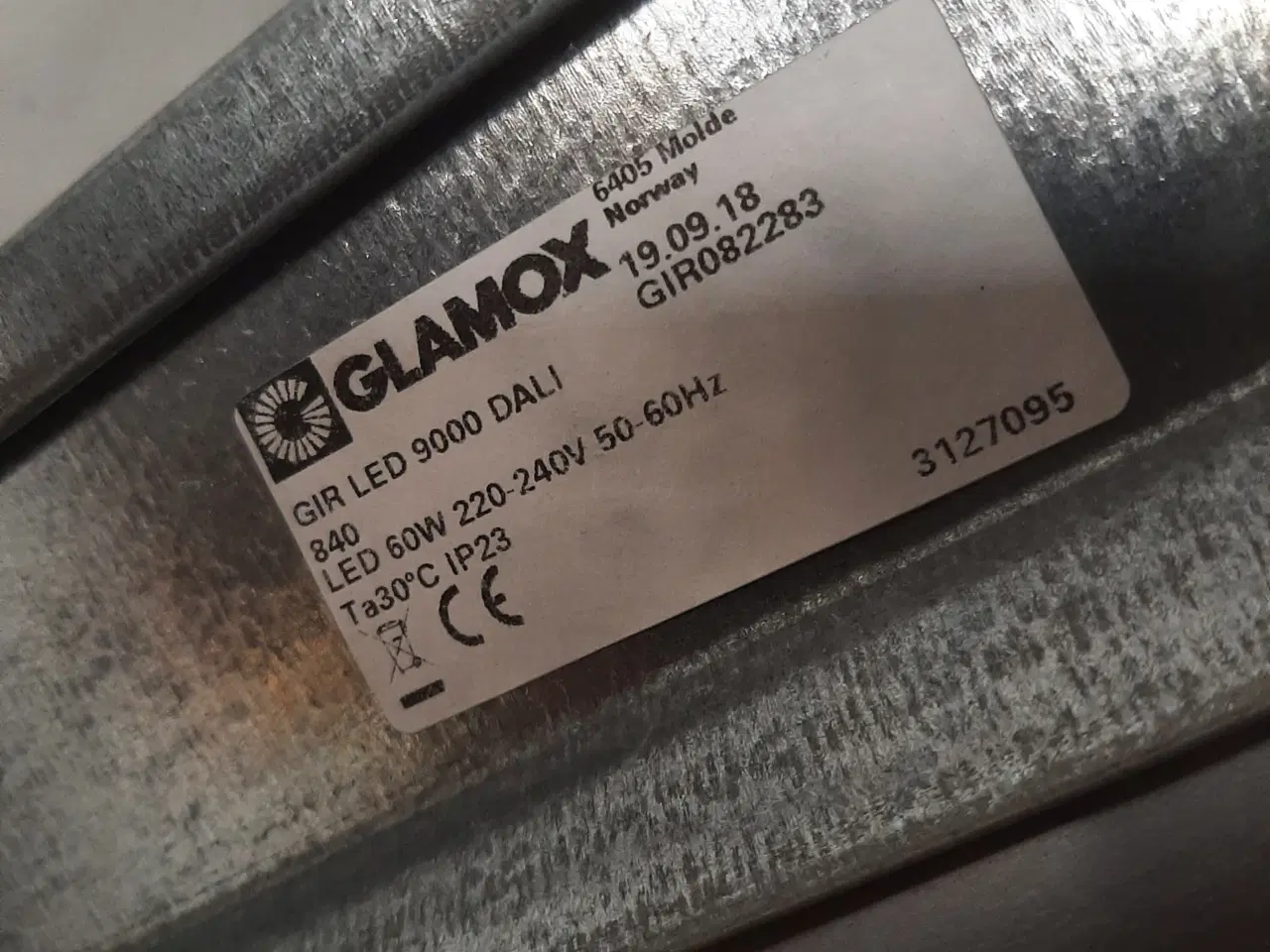 Billede 4 - Glamox industriarmatur gir led 9000 dali 840, 1430x160x170mm