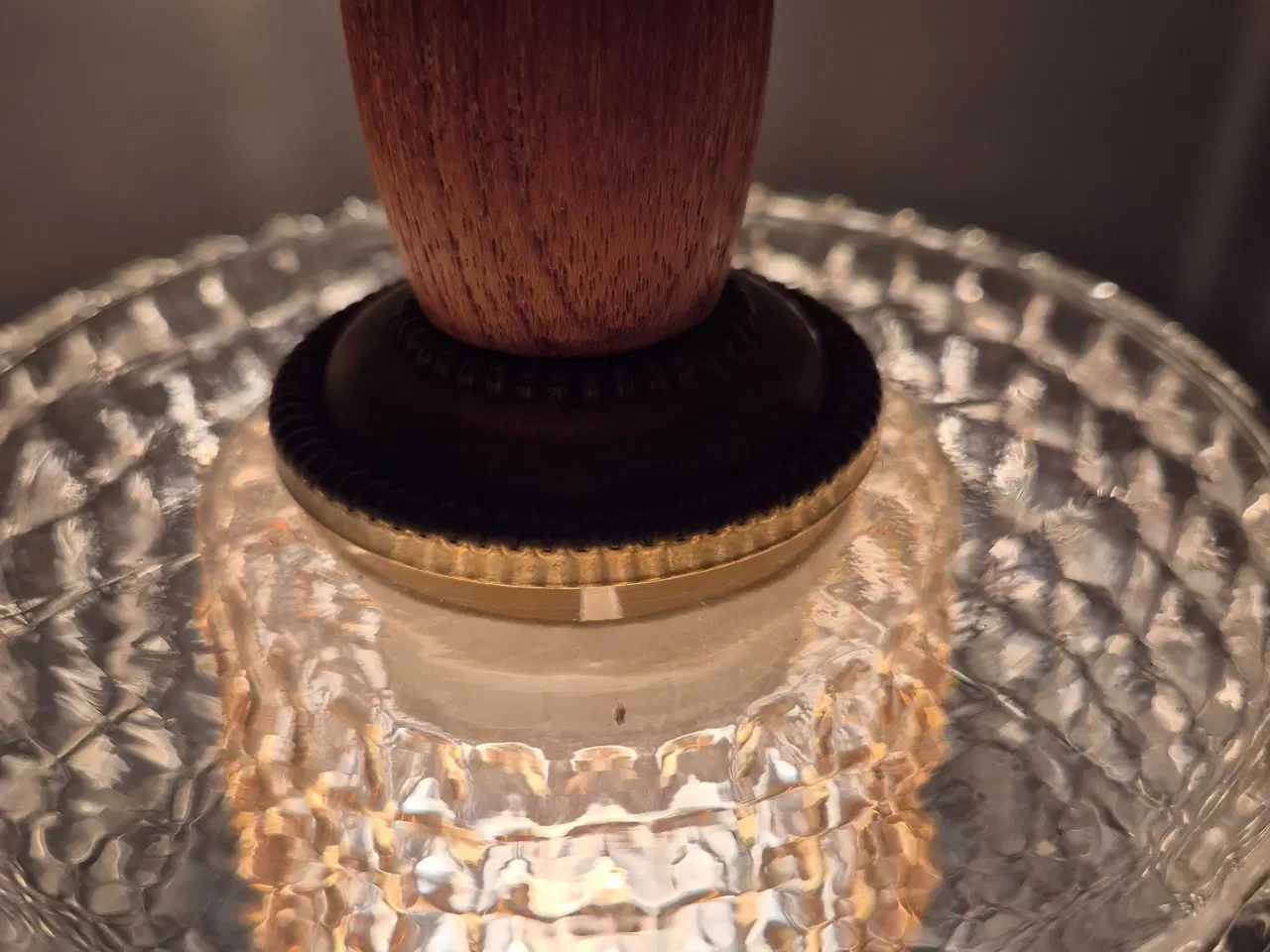 Billede 6 - Retrolampe i glas og teak