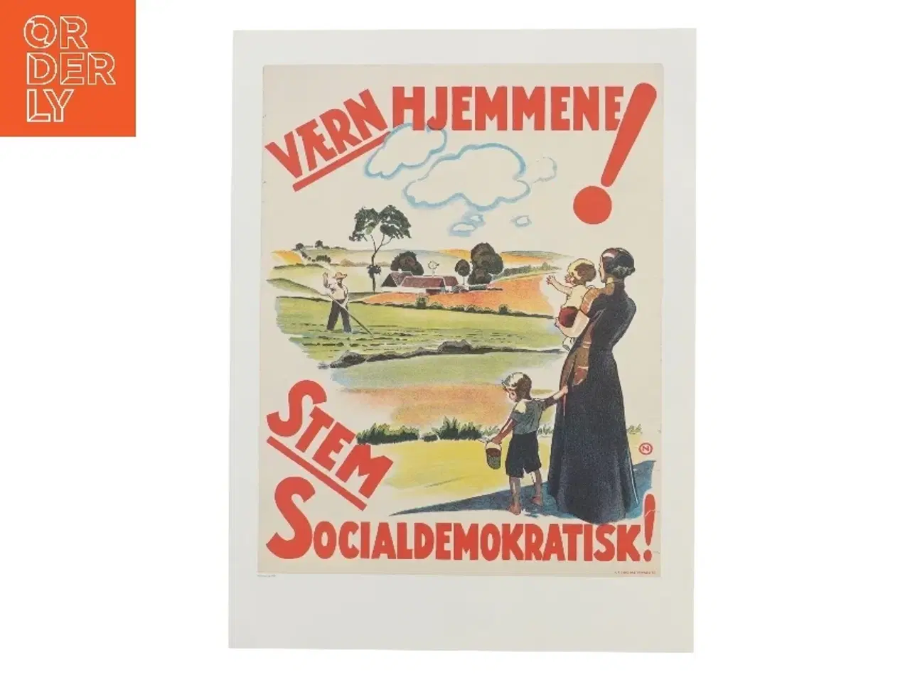 Billede 1 - Politisk plakat (str. 40x30 cm)