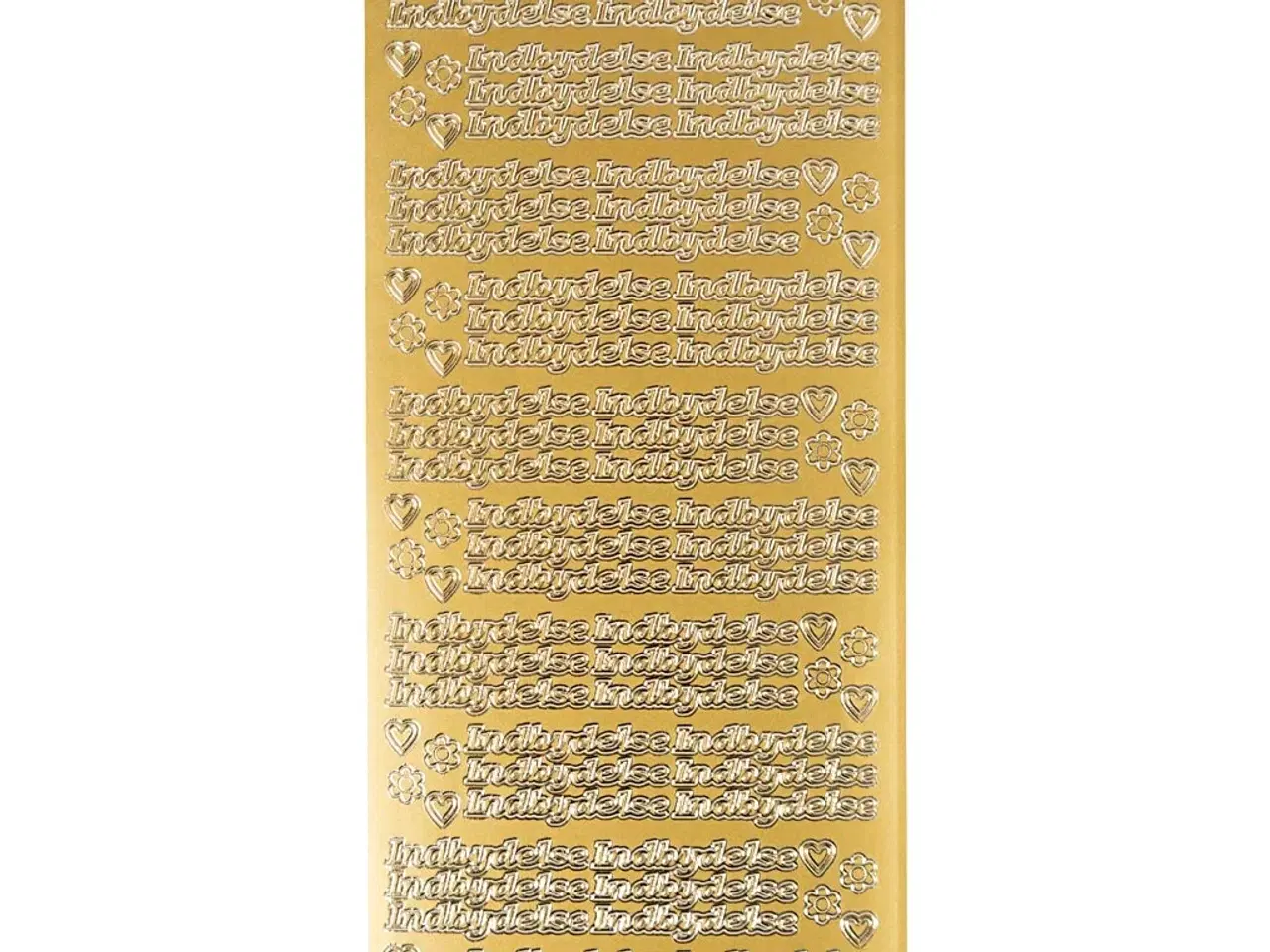 Billede 1 - Guld Folie Stickers - 10x23 cm, 1 ark