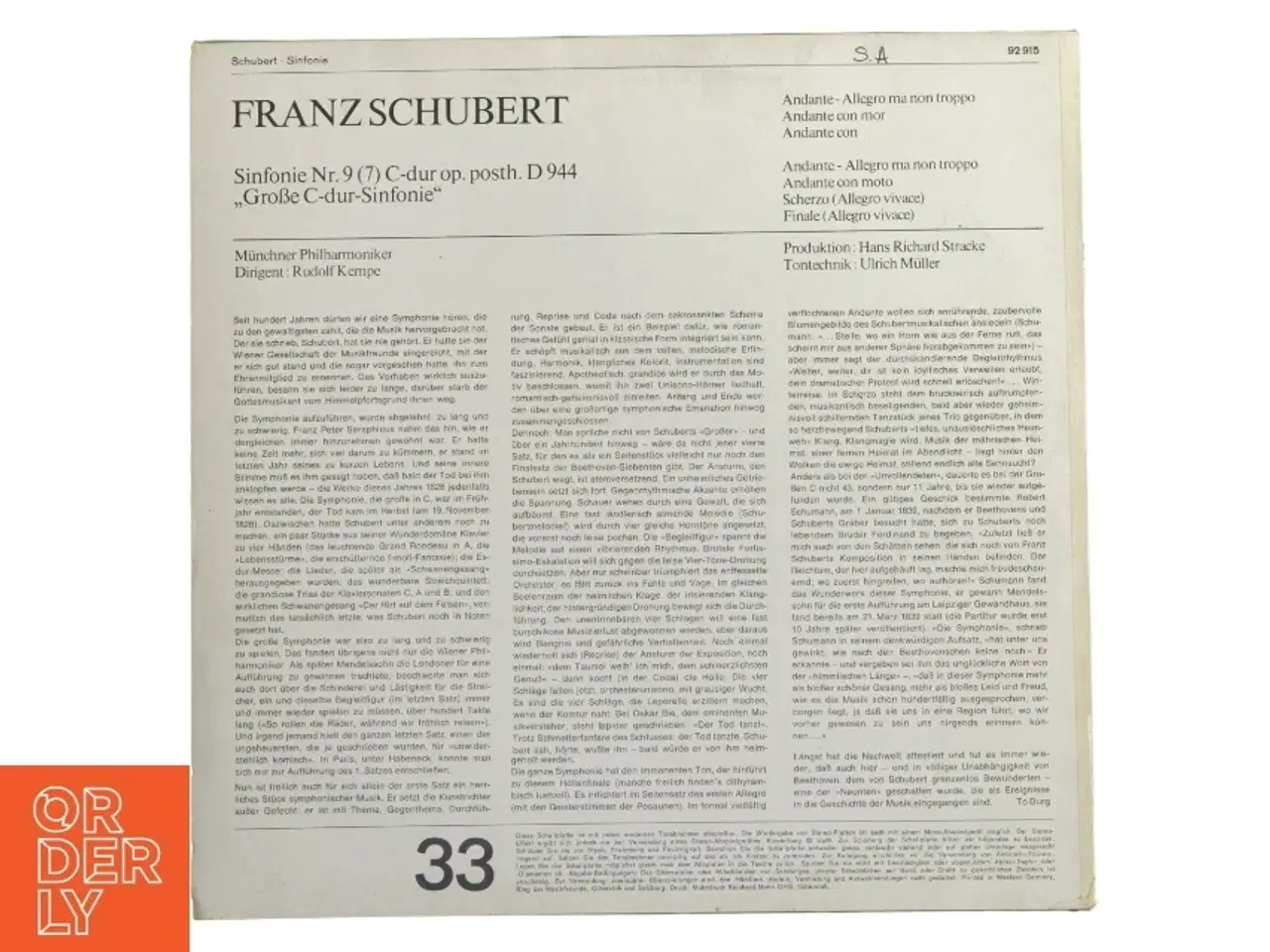 Billede 3 - Schubert Sinfonie Nr. 9 LP