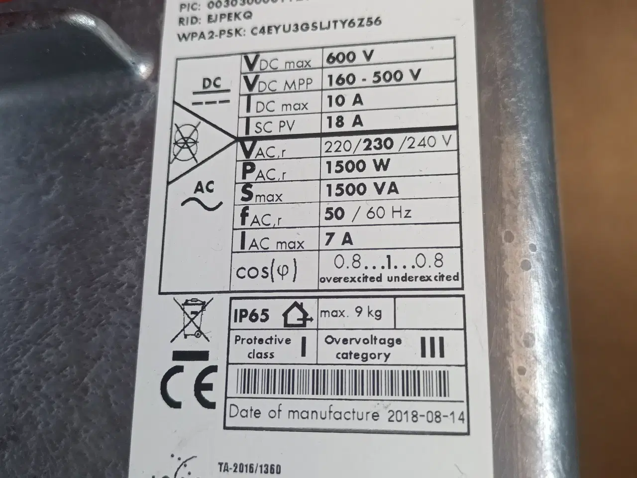 Billede 2 - SOLCELLE INVERTER SONNY BOY