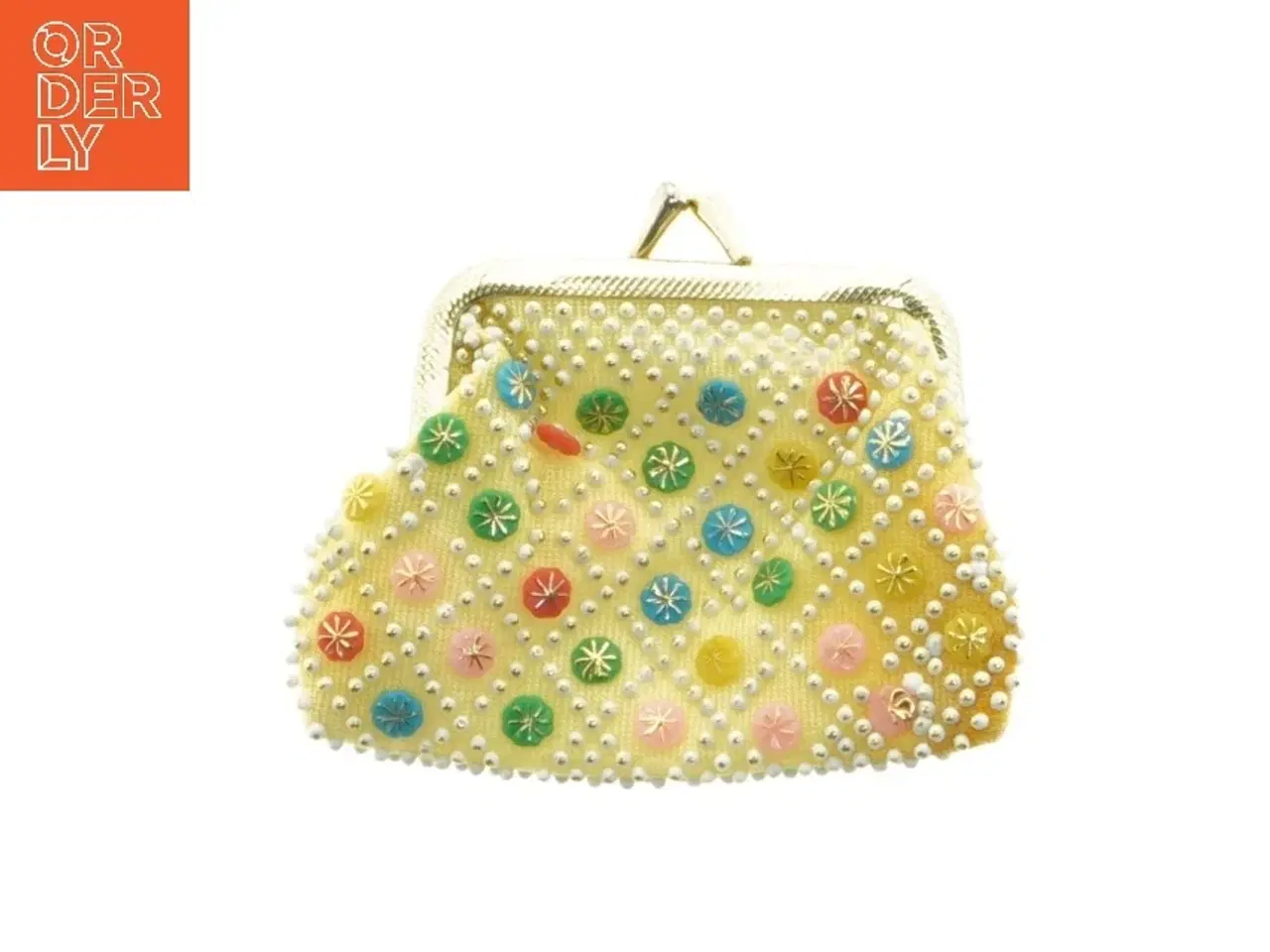 Billede 3 - Broderet pung med perler (str. 10 x 8 cm)