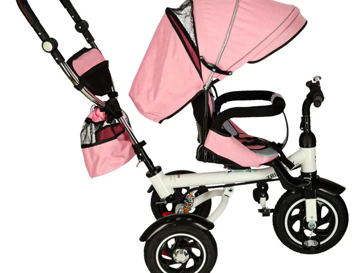 Billede 2 - Trehjulet cykel 3-i-1 med styrebøjle og 360° drejesæde – pink