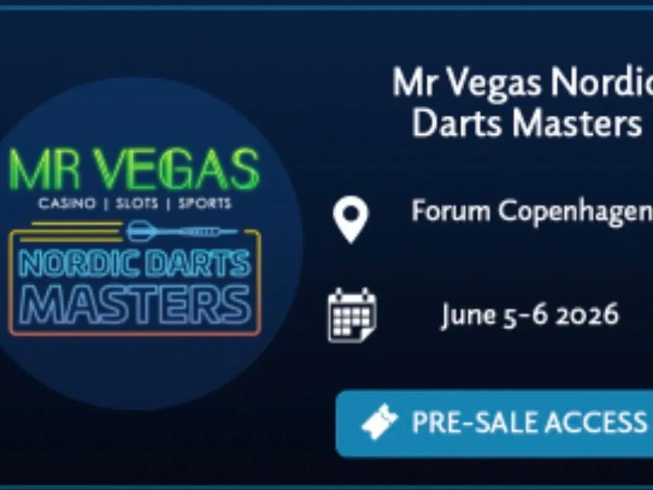 Billede 1 - 4 billetter til Nordic Dart Masters