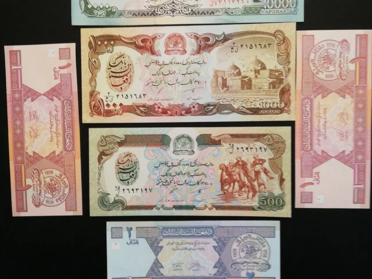 Billede 1 - Ucirkulerede Afghanske sedler