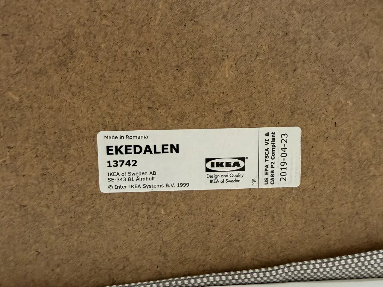 Billede 4 - Hvide spisebordsstole med grå sæder