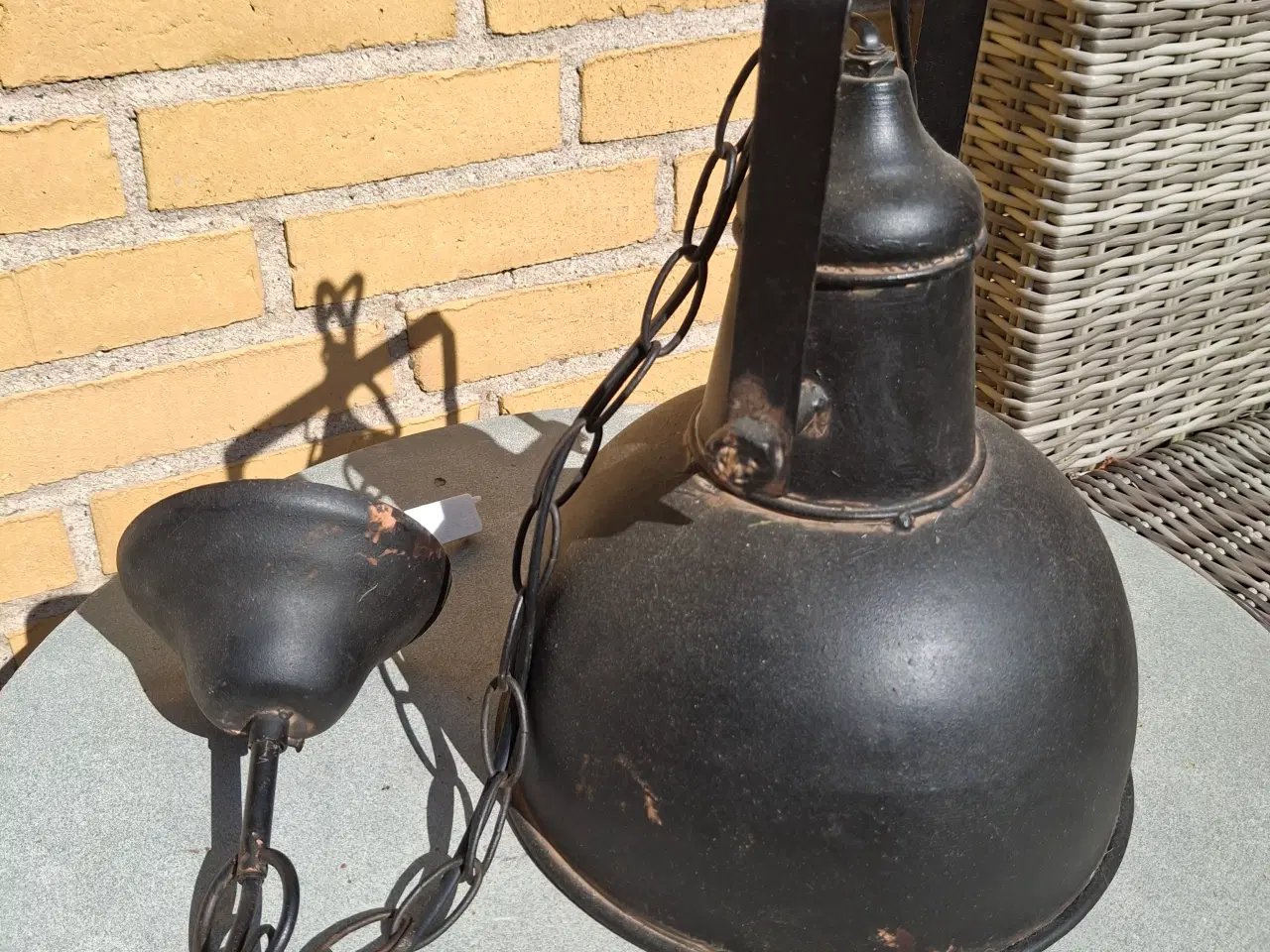Billede 1 - Loftslampe i antik industri look