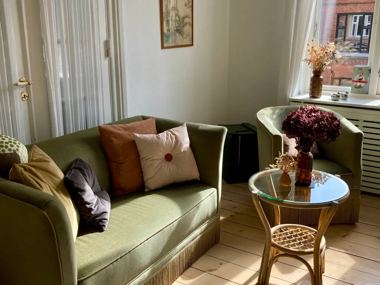 Billede 2 - Vintage grønt sofasæt 
