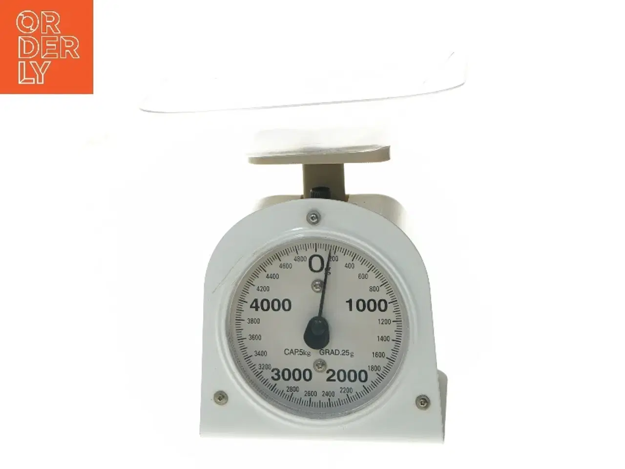 Billede 1 - Gammeldags køkkenvægt 5kg, flot stand (str. 19 cm)