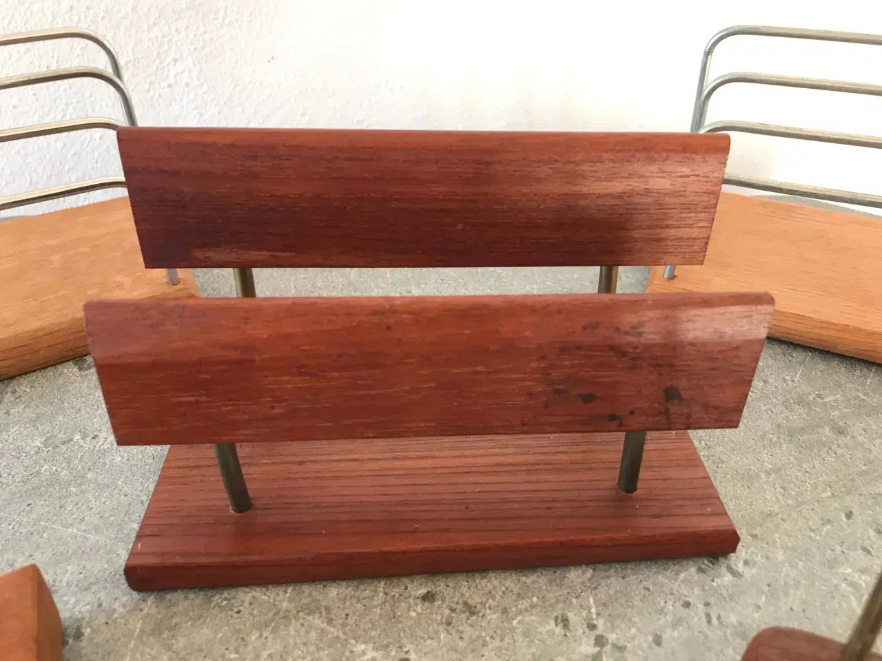 Billede 3 - Retro papirholdere / Brevholdere (teak, eg)