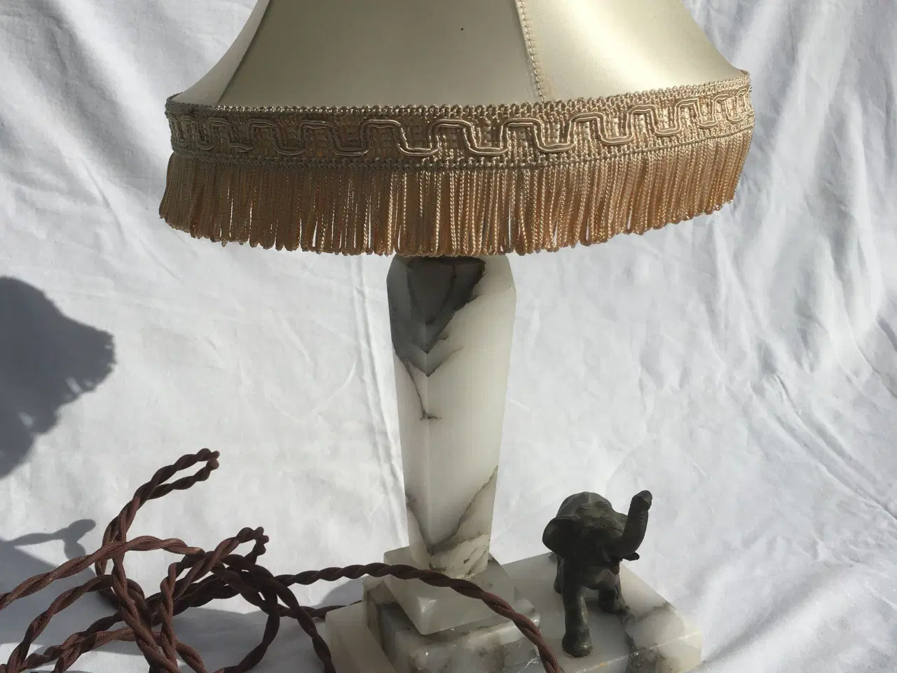 Billede 10 - Retro marmor bordlampe