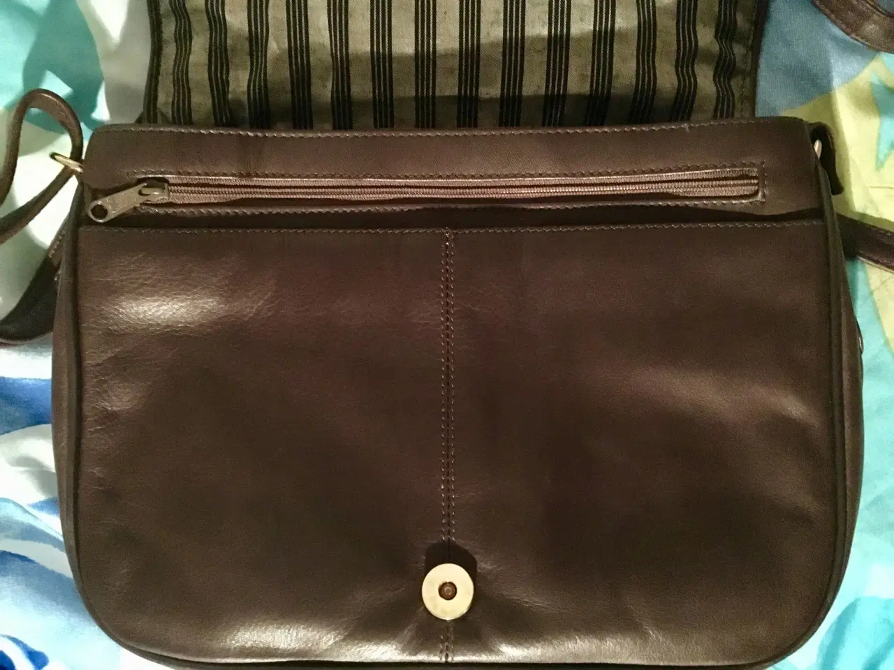 Billede 13 - Brun FABIENNE taske i ægte læder