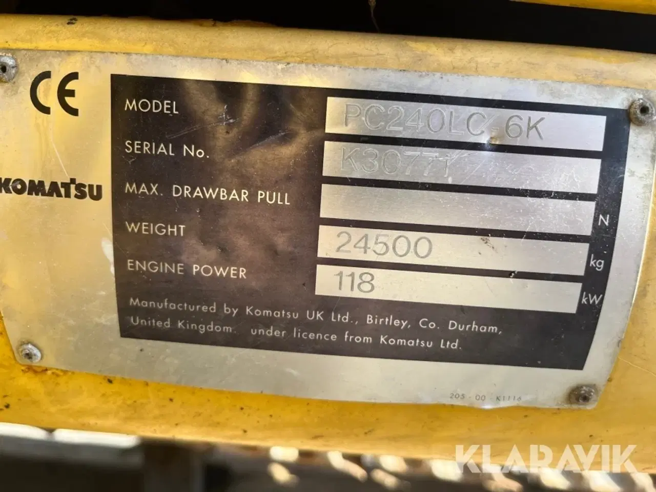 Billede 6 - Gravemaskine Komatsu PC240 LC