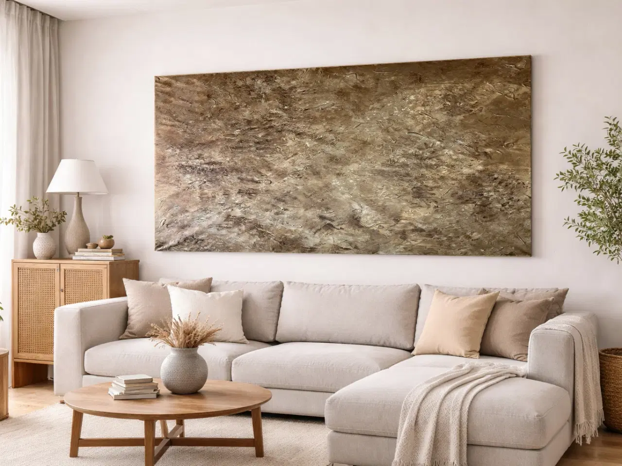 Billede 1 - Stort maleri 95 x 200 cm (Gratis levering)