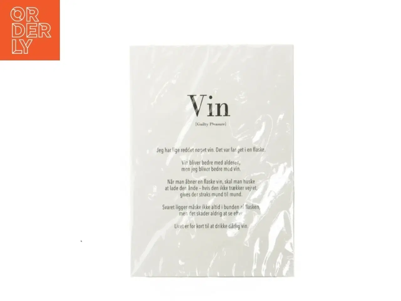 Billede 2 - To plakater/plader med tekst om vin og øl fra Tinzonhouse (str. 21x15 cm)