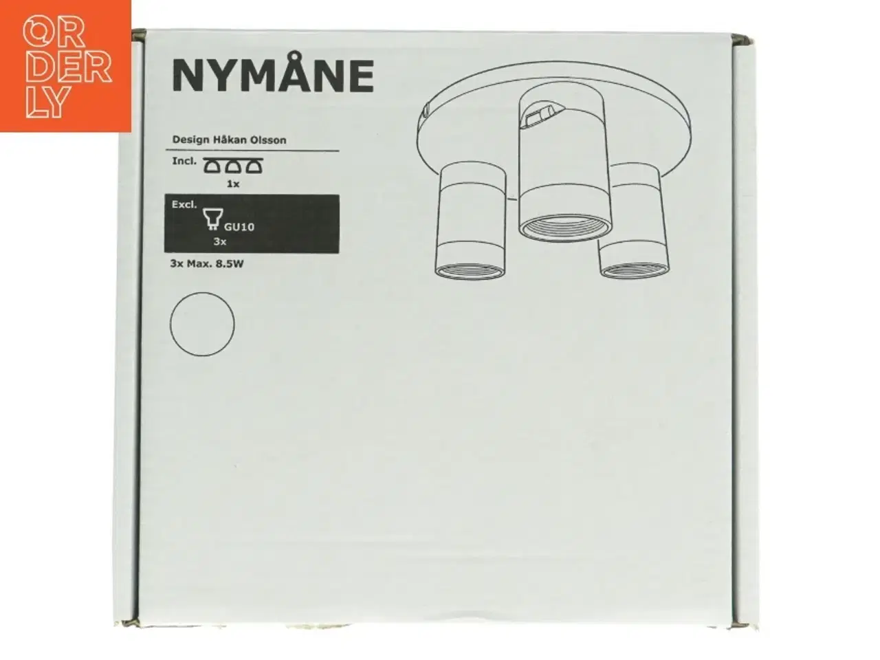 Billede 2 - Loftslampe med LED-pærer (model Nymåne) fra IKEA (str. Ø 26. cm)