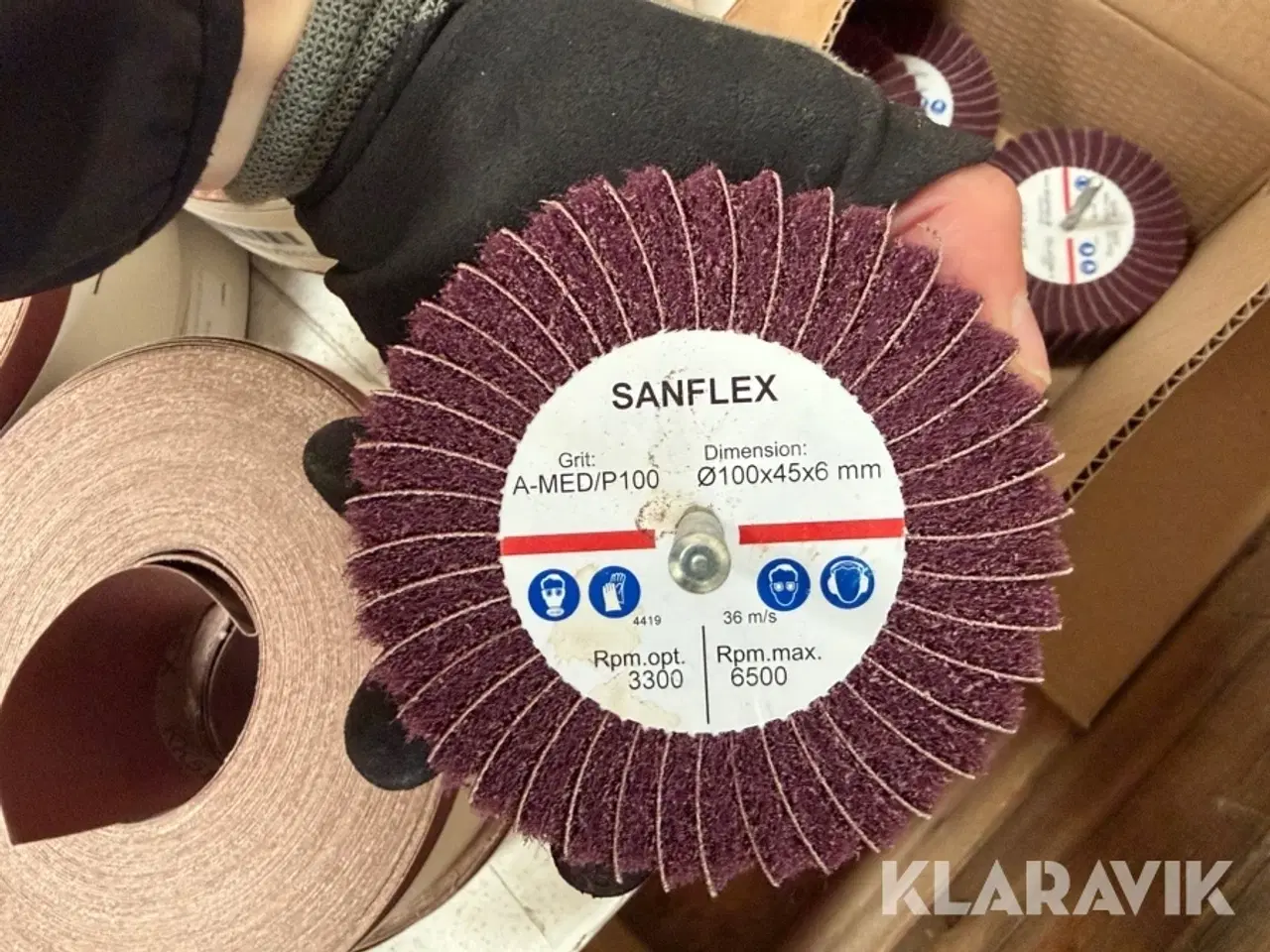 Billede 5 - Lot - slibebånd / smergellærreder og slibevifter - 1 palle