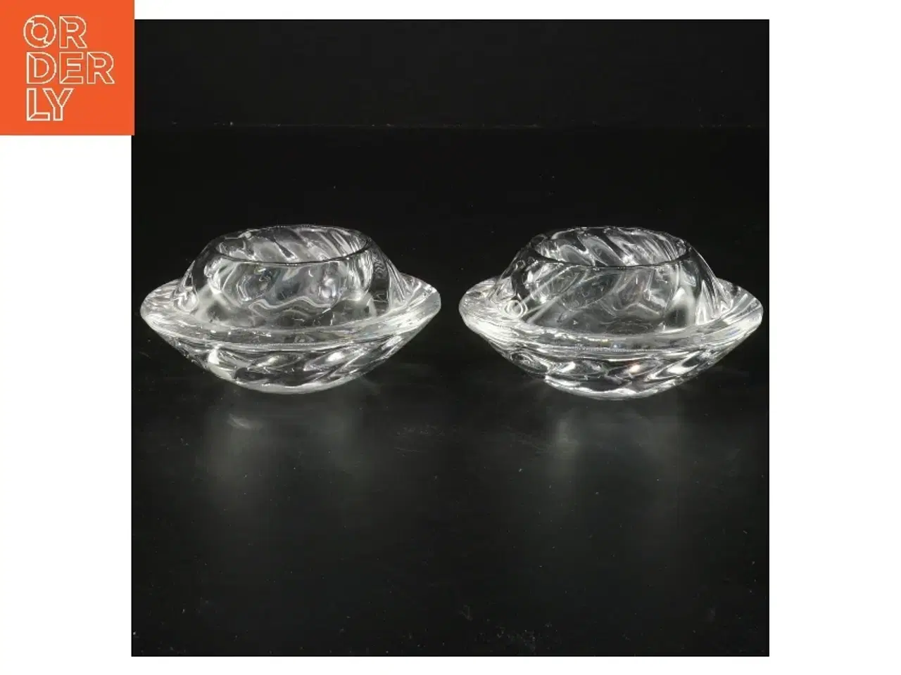 Billede 1 - Glas lysestager (str. Ø 10 cm)