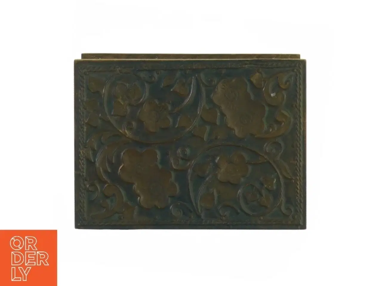 Billede 3 - Antik trækasse med metaldetaljer (str. 15 x 11 x 8 cm)
