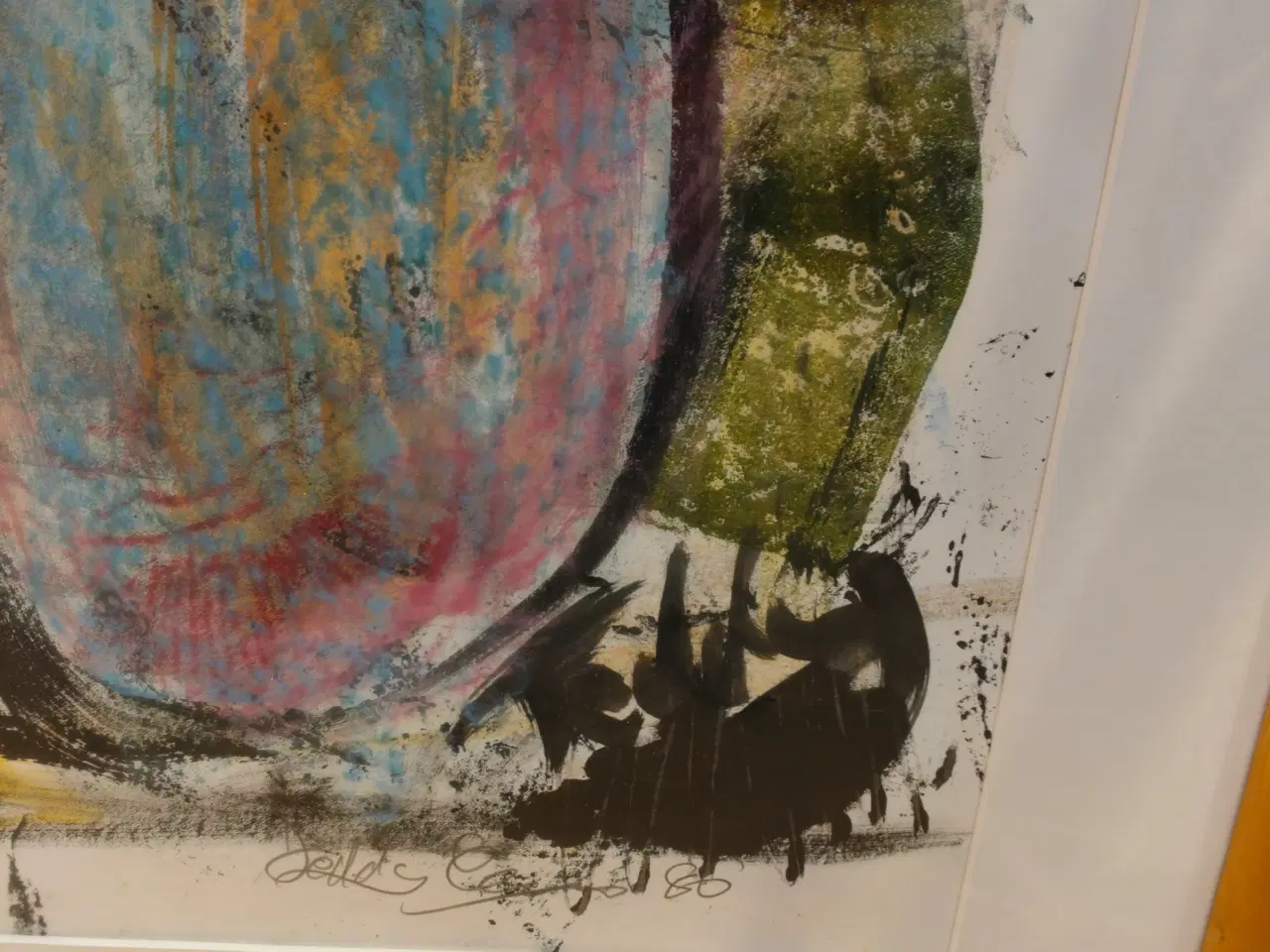 Billede 2 - Oliekridt maleri fra Teddy Sørensen 