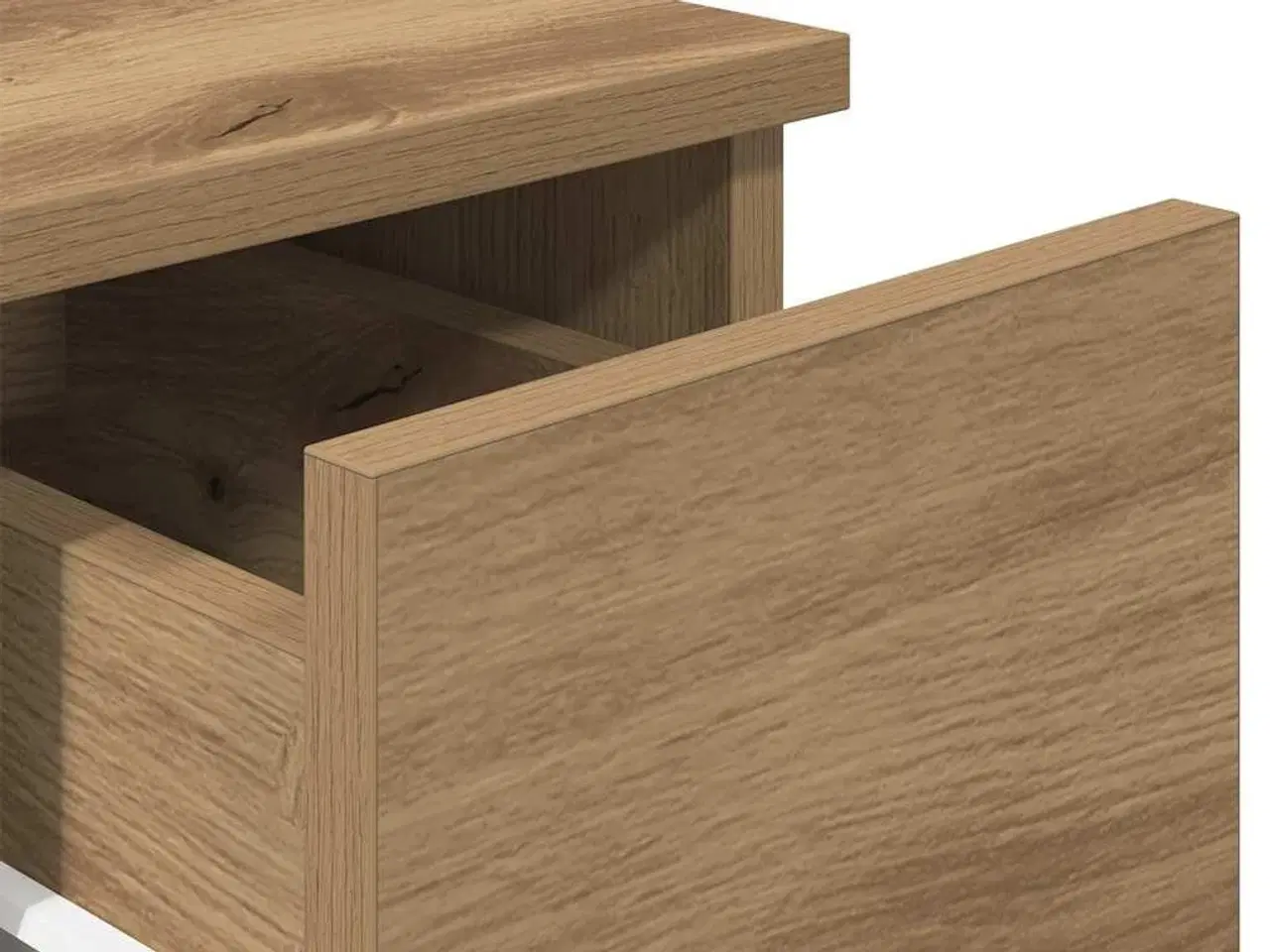 Billede 9 - Sengeborde med skuffe 2 stk. 20x36x60 cm egetræsfarve