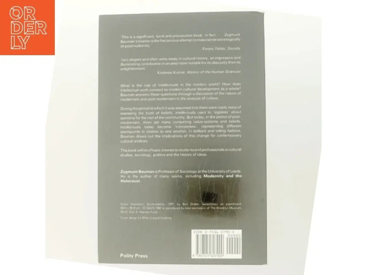 Billede 3 - Legislators and interpreters : on modernity, post-modernity, and intellectuals af Zygmunt Bauman (Bog)