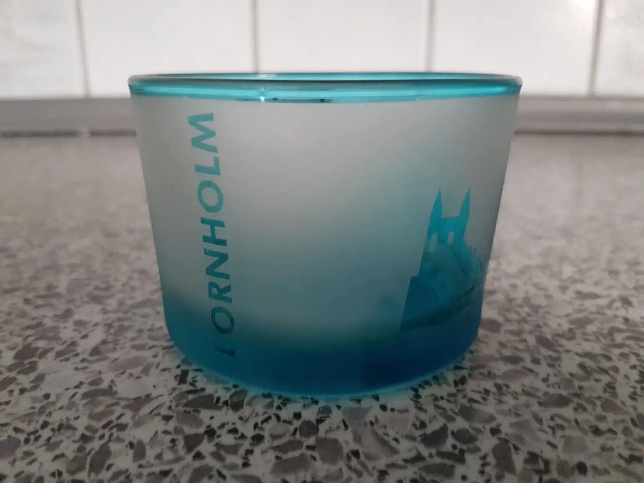 Billede 1 - Blå glas skål