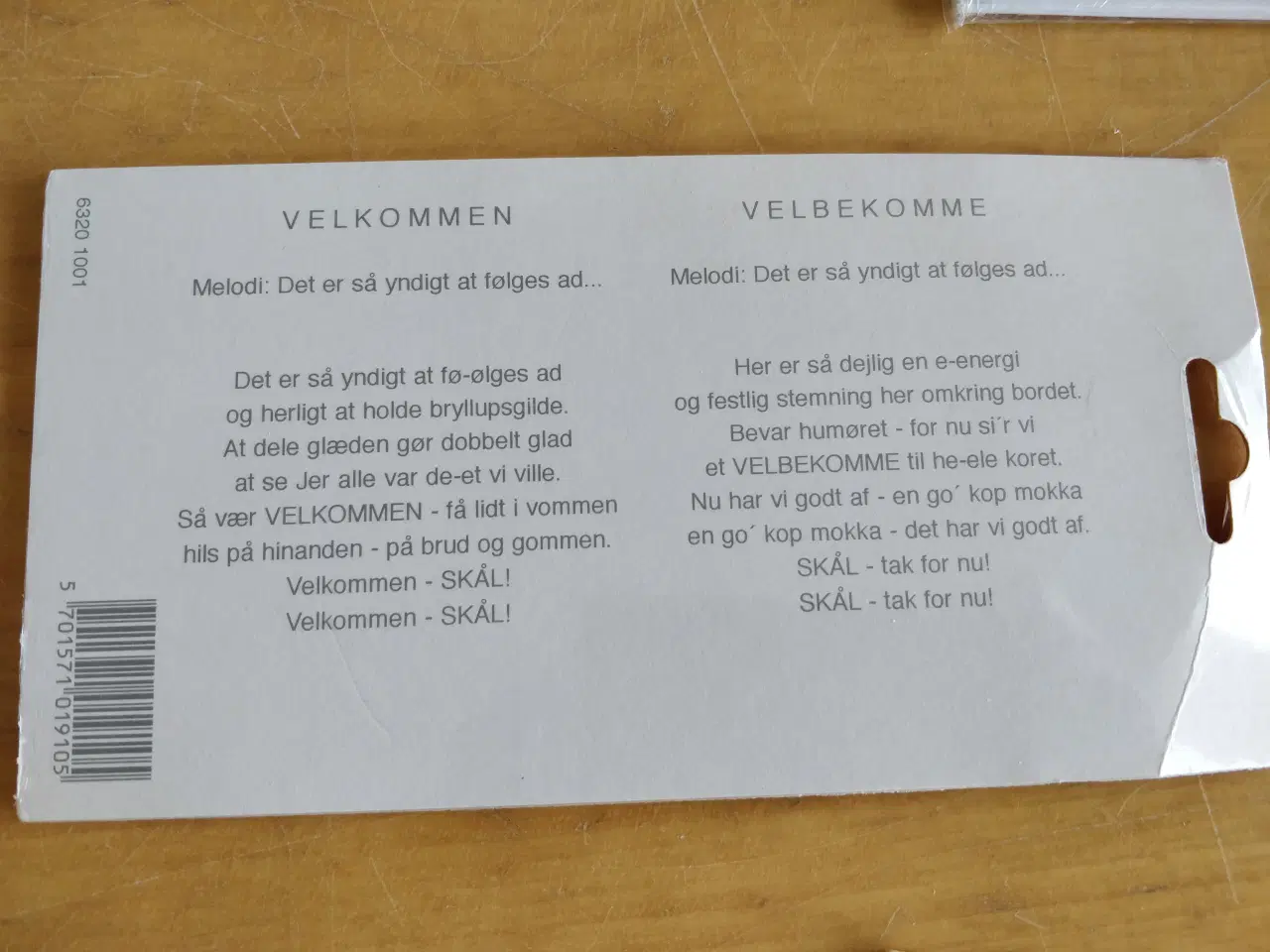 Billede 14 - Indbydelseskort og sange