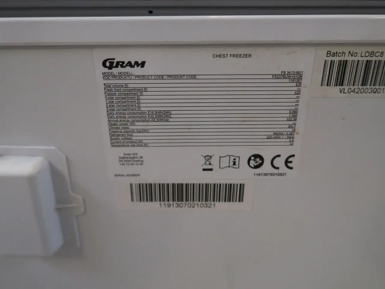 Billede 4 - Kummefryser, Gram FB 3413-90/1