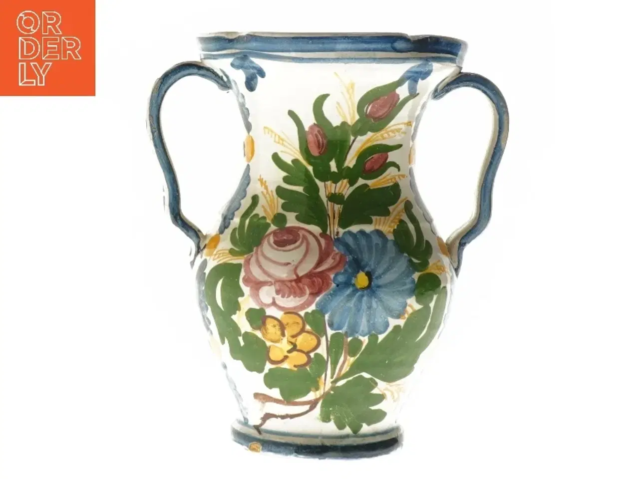 Billede 1 - Vintage keramikvase med hanke – håndlavet (str. Ø 11,5x18 cm)