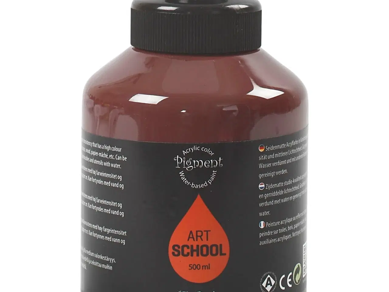 Billede 1 - Art Akrylmaling, halvblank, dækkende, burnt umber, 500ml/ 1 fl.