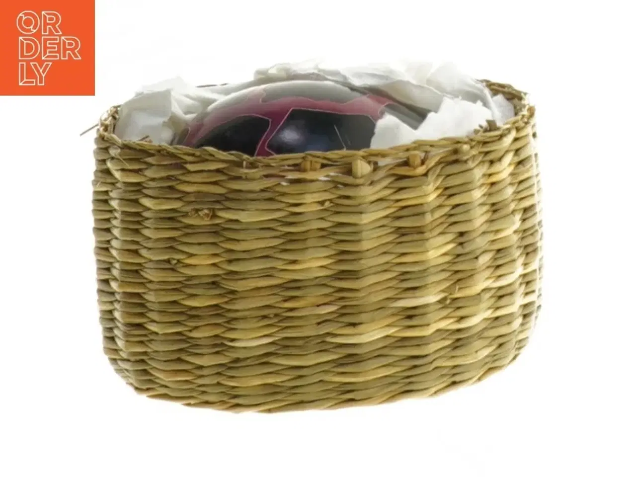 Billede 3 - Dekorativt æg med kurv (str. 8 cm)