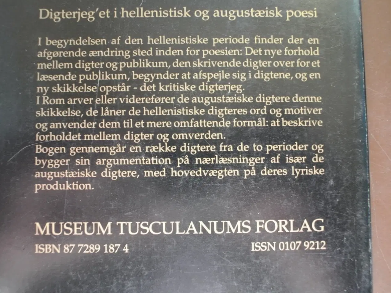 Billede 3 - digterjeg'et i hellenistisk og augustæisk poesi, a